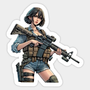 Tactical Girl Sticker